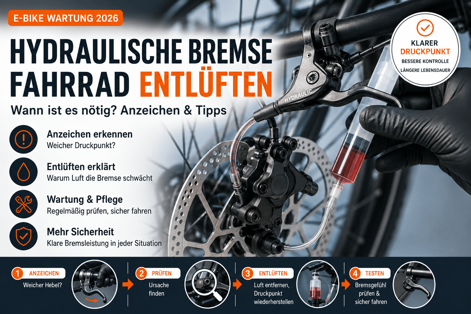 Hydraulische Bremse Fahrrad entlüften: Wann ist es nötig?