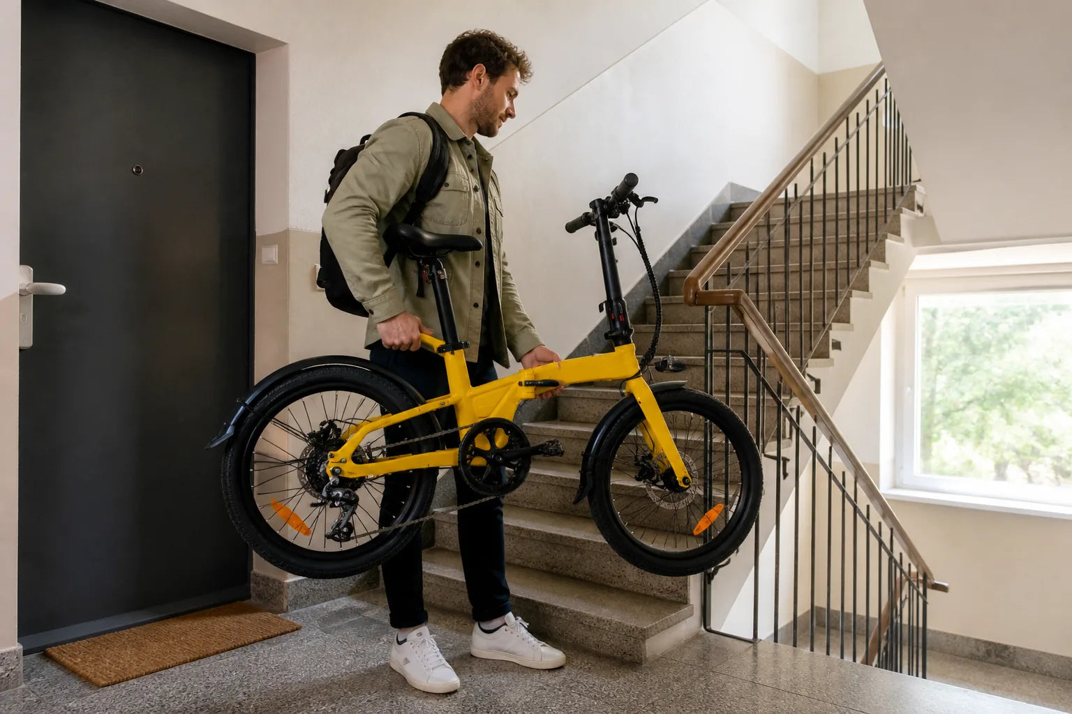 E-Bike die Treppe tragen: So prüfen Sie Gewicht, Griff und Weg