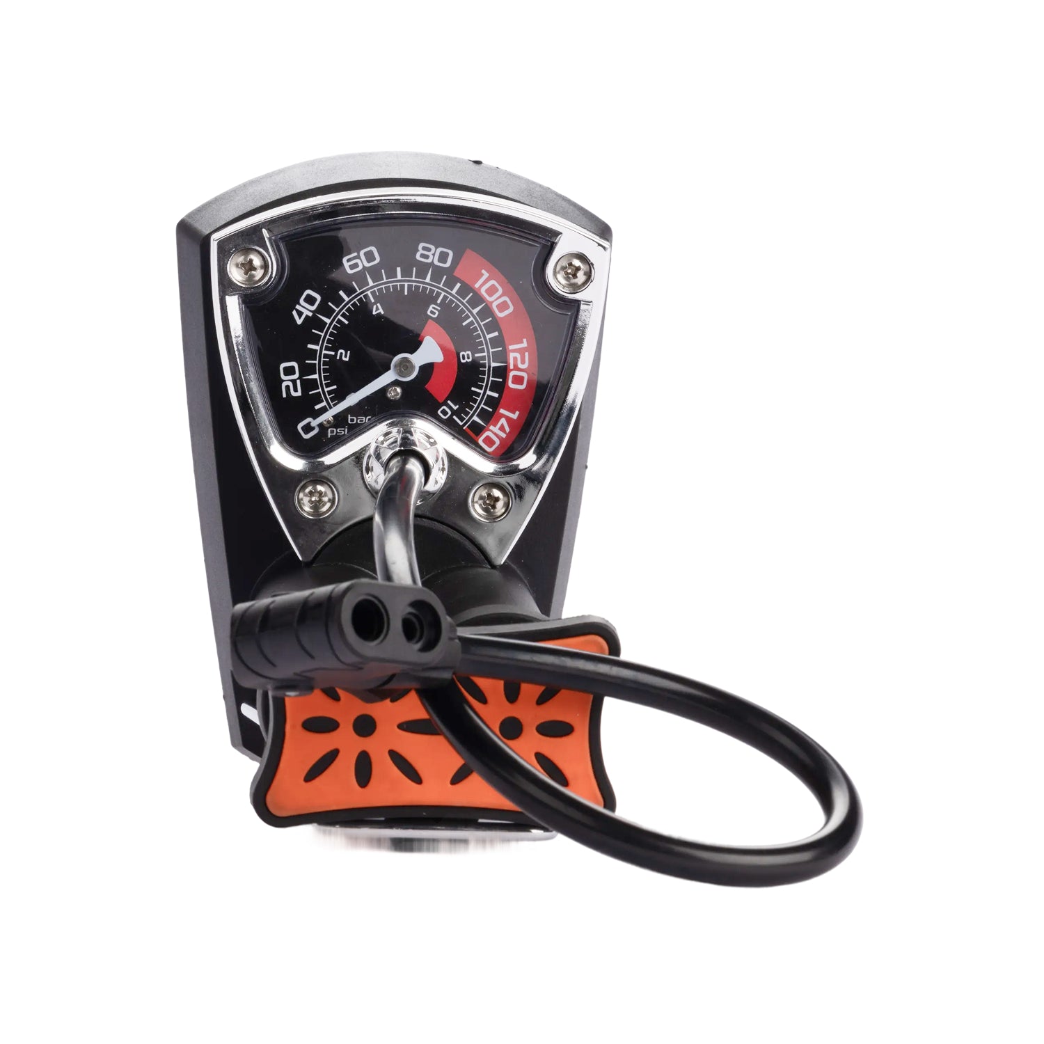 Fahrrad-Fußpumpe mit Manometer (AV/SV)