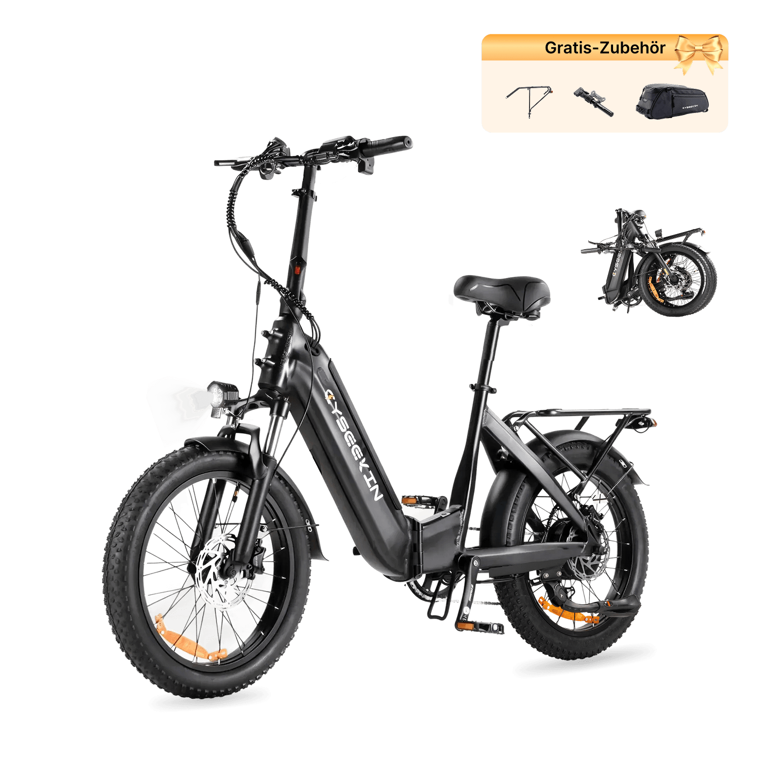 fahrrad mit tiefeinstieg kaufen Cyseekin C20 Falt-E-Bike mit Fat Tires