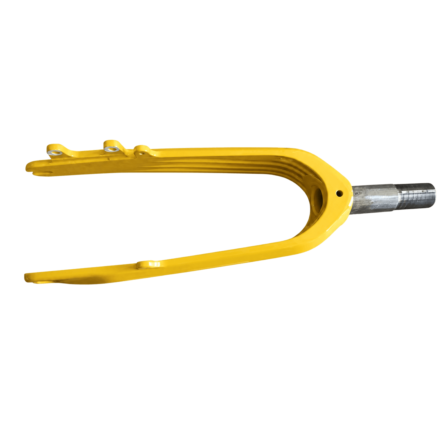 Gelbe Vorderradgabel für das Cyseekin C10 E-Bike