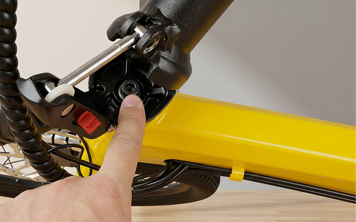 Querstrebe und Rahmen beim Cyseekin C10 korrekt ausrichten