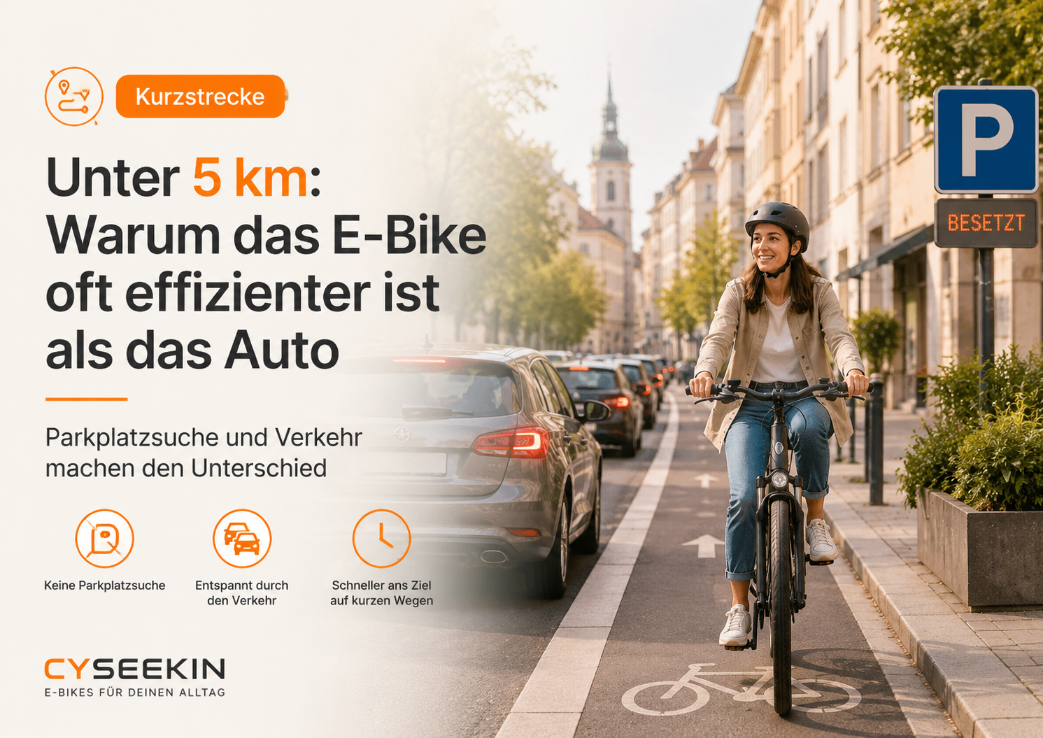 Warum das E-Bike auf Kurzstrecken oft effizienter ist als das Auto