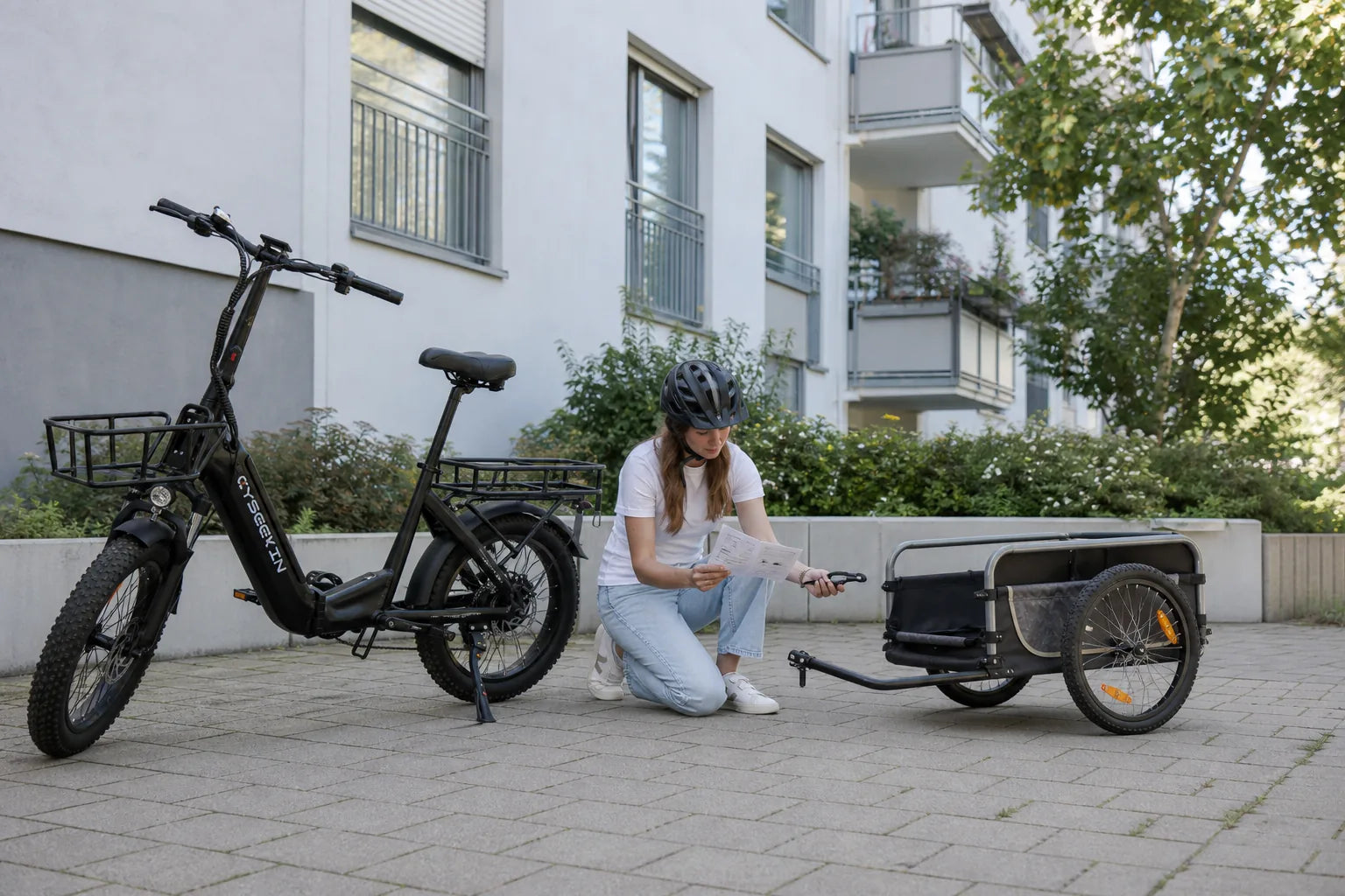 halterung thule fahrradanhänger Borgen Clips für Anhänger » Für Laufrad und Kinderfahrrad – Didi Thurau Edition - Electric Bicycles Farbe:Mineral Green