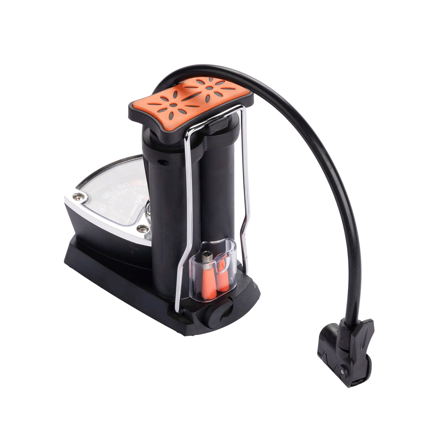 Fahrrad-Fußpumpe mit Manometer (AV/SV)