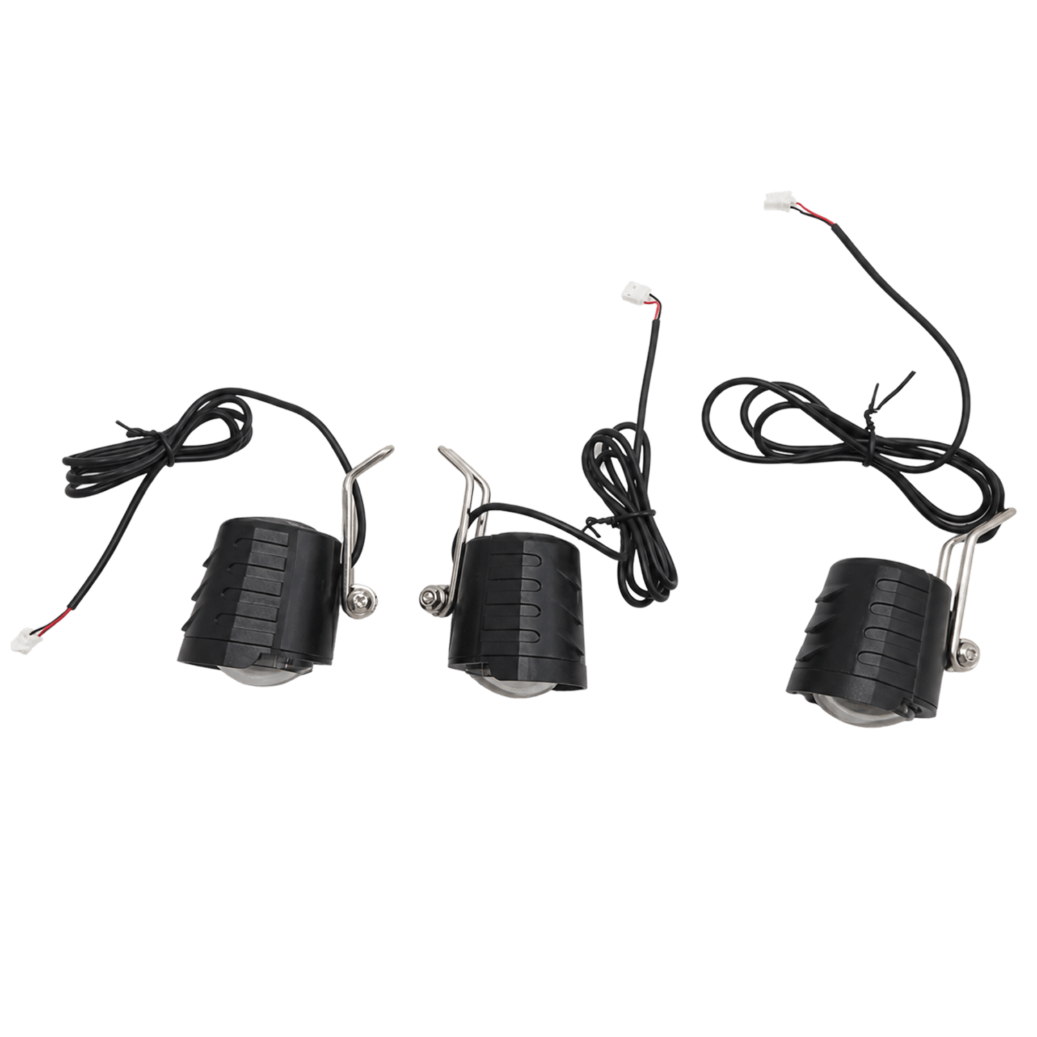 Schwarzes Frontlicht mit Kabel und Halterung für das Cyseekin C10 E-Bike