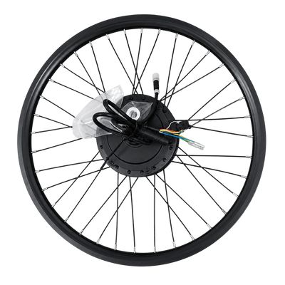 Schwarzes Hinterrad mit Nabenmotor für das Cyseekin C10 E-Bike