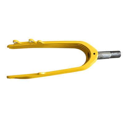 Gelbe Vorderradgabel für das Cyseekin C10 E-Bike