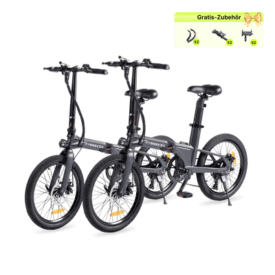 Pack double vélo électrique pliant Cyseekin C10 – Parfait pour couples & navetteurs