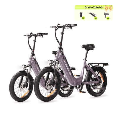 Cyseekin_C20_E-Bike_2er-Set_Lila_als_Falt-E-Bike_mit_Tiefeinstieg_fur_Paare