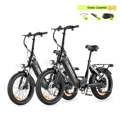 Cyseekin C20 Mini-Cargo vélo électrique pliant lot de 2 – Plus d’espace de rangement pour le quotidien, les courses & les trajets domicile-travail
