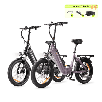 Pack doble Cyseekin C20 Mini-Cargo bicicleta eléctrica plegable – Más espacio para el día a día, compras y desplazamientos