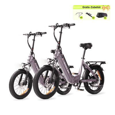 Cyseekin C20 Mini-Cargo vélo électrique pliant lot de 2 – Plus d’espace de rangement pour le quotidien, les courses & les trajets domicile-travail