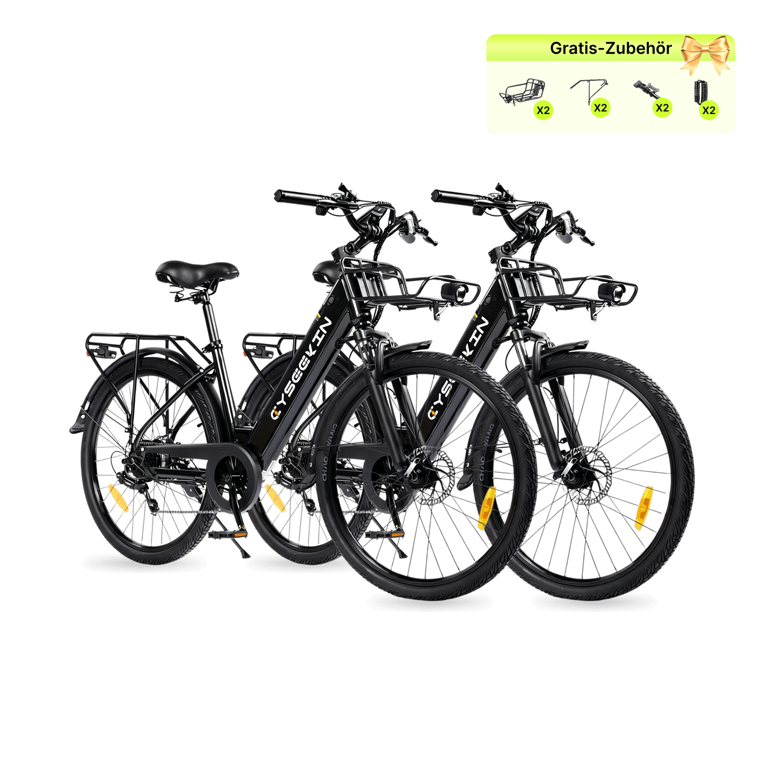 Cyseekin S10 City E-Bike 2er-Set – Ideal für Paare & Familien