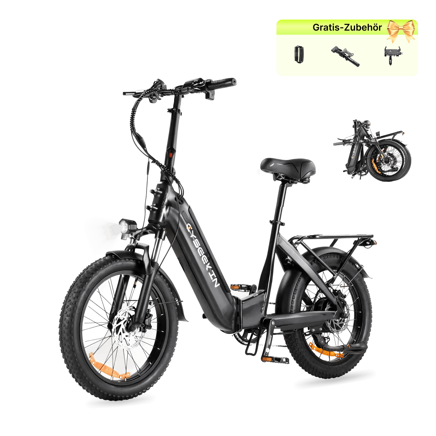 Mini vélo cargo électrique Cyseekin C20 pour ville, quotidien et navette