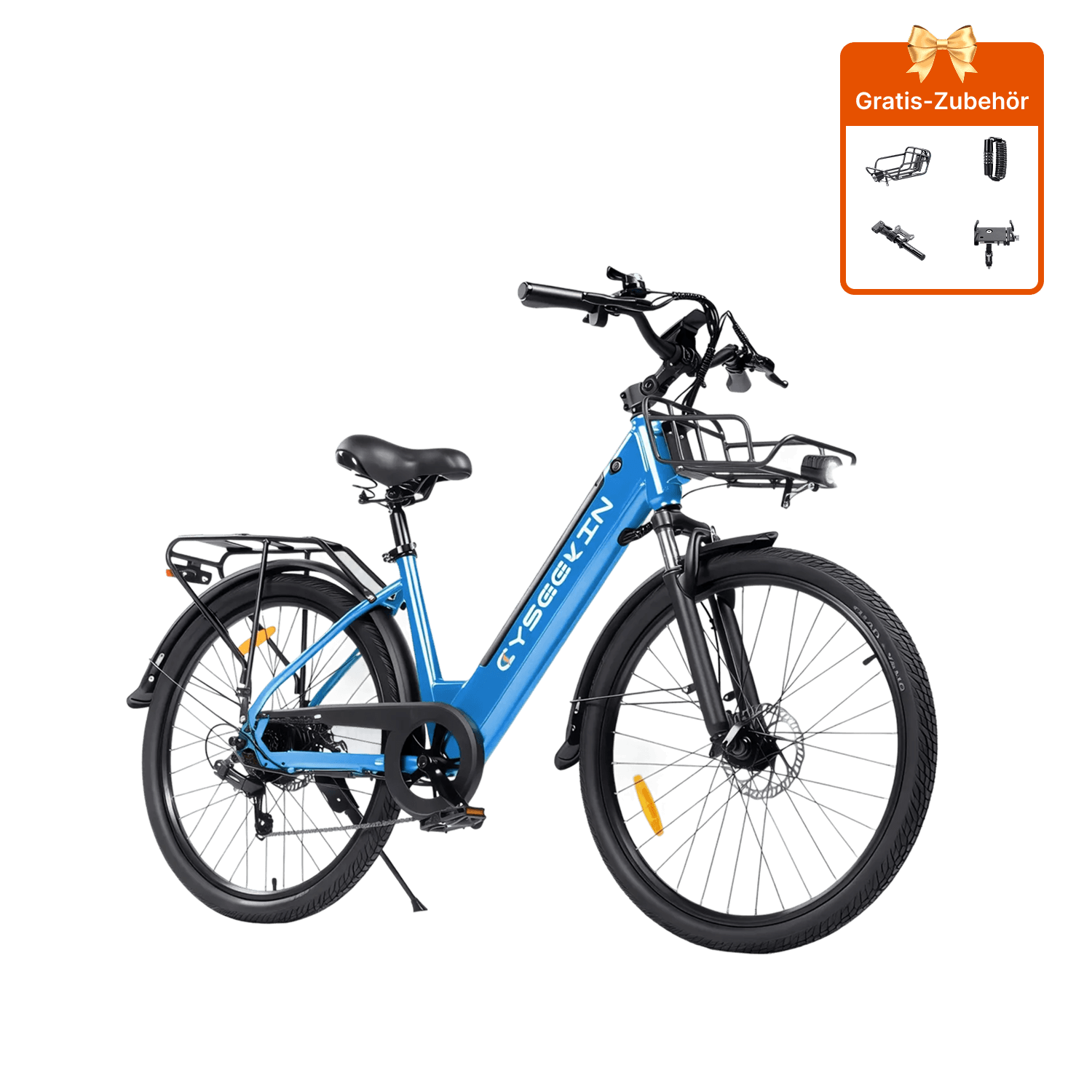 Cyseekin S10 City E-Bike 26 Zoll in Blau