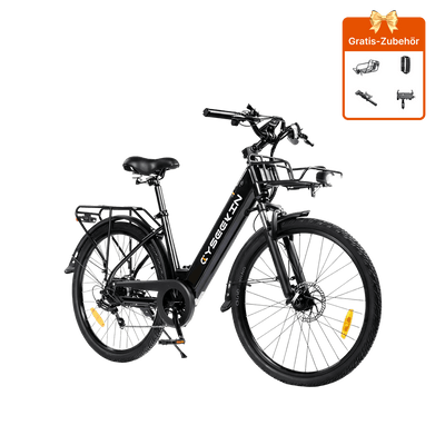 Cyseekin S10 City E-Bike 26 Zoll in Schwarz