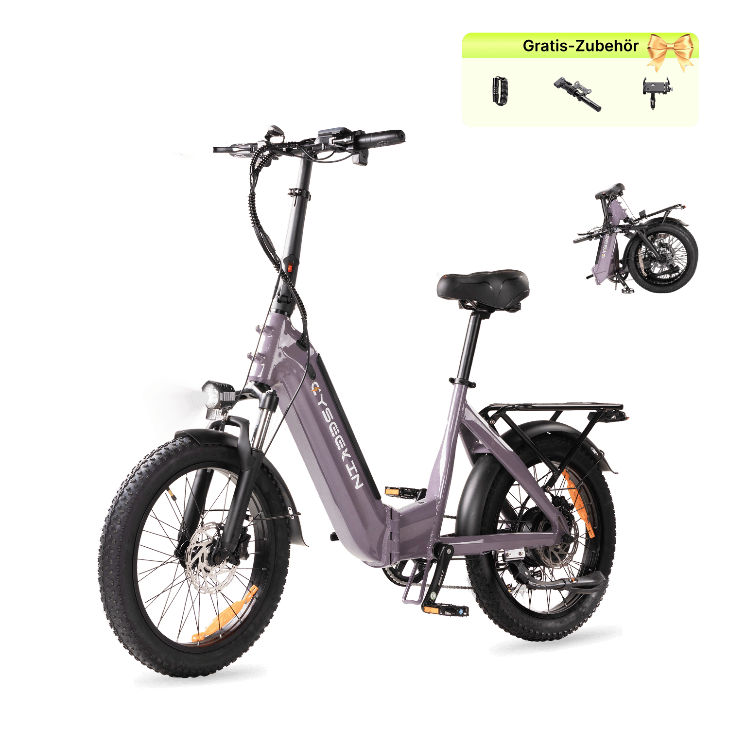 Mini vélo cargo électrique Cyseekin C20 pour ville, quotidien et navette